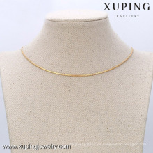 42609 Xuping Fine Jewelry Men Chain Necklace con 18 quilates de oro plateado